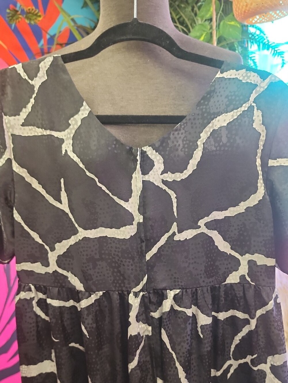 Black & White Abstract Print Jumpsuit - Picture 2 of 2